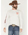 Image #1 - Cody James Men's Southwestern Logo Long Sleeve Graphic T-Shirt, Cream, hi-res