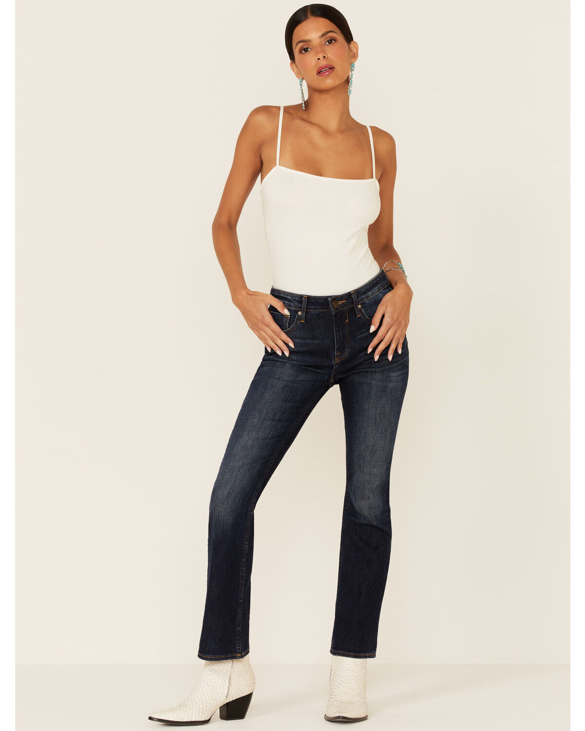 Image #1 - VIGOSS Women's Dark Wash Bootcut Jagger Classic Fit Jeans, Dark Wash, hi-res