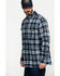 Image #3 - Hawx Men's FR Plaid Print Long Sleeve Woven Work Shirt - Tall, Blue, hi-res