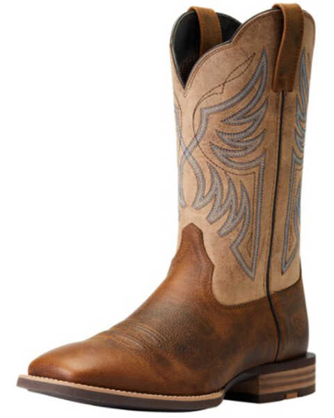 Ariat Men's Everlite Blazin Performance Western Boots - Broad Square Toe , Brown, hi-res