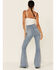 Image #4 - Free People Women's Venice Beach Flare Jeans, Blue, hi-res
