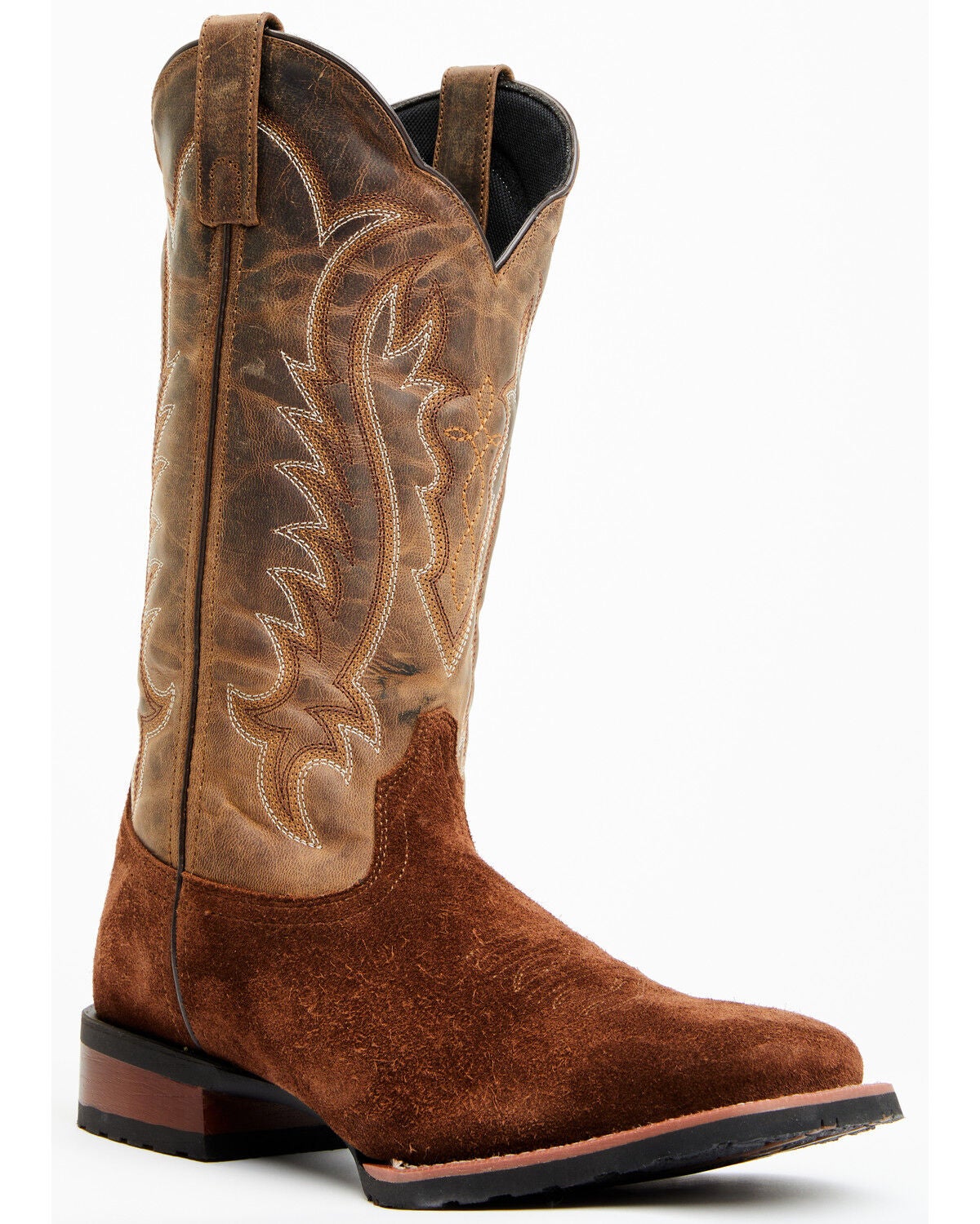 Laredo Men's Rigid Roughout Performance Western Boots - Broad Square Toe, Rust Copper, hi-res