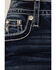 Image #4 - Miss Me Women's Dark Wash Mid Rise Dream Catcher Bootcut Stretch Denim Jeans, Dark Wash, hi-res