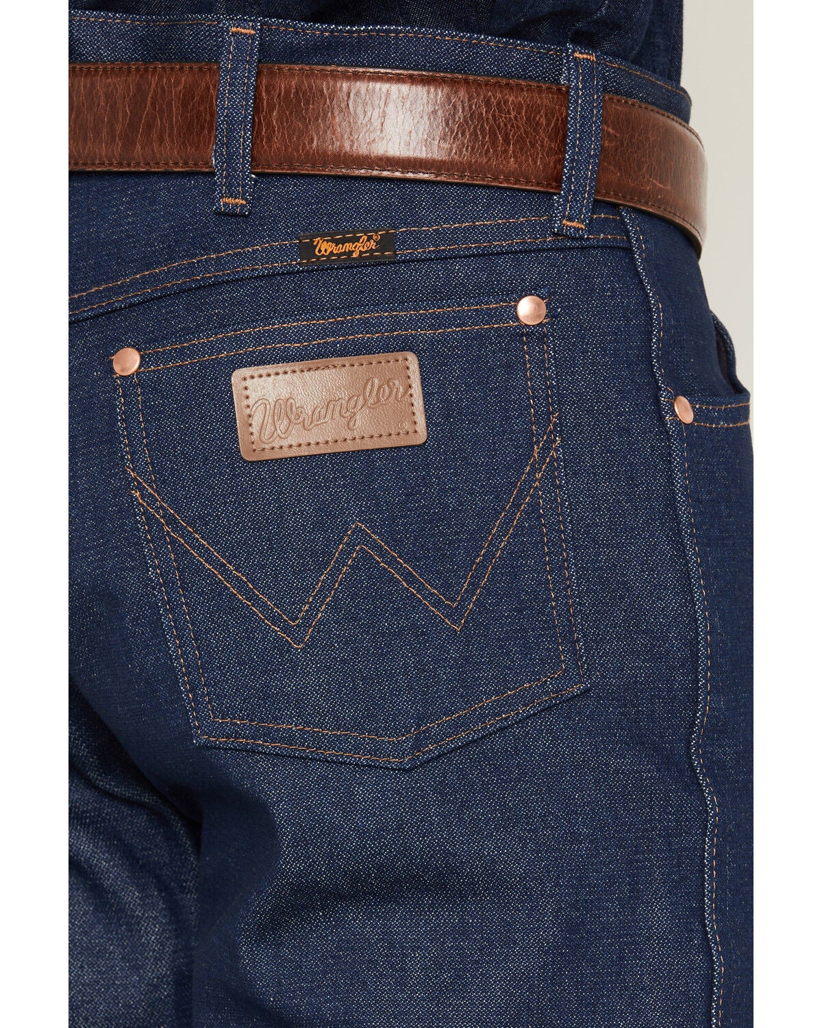 Wrangler Men's 13MWZ Dark Wash High Rise Rigid Cowboy Cut Straight