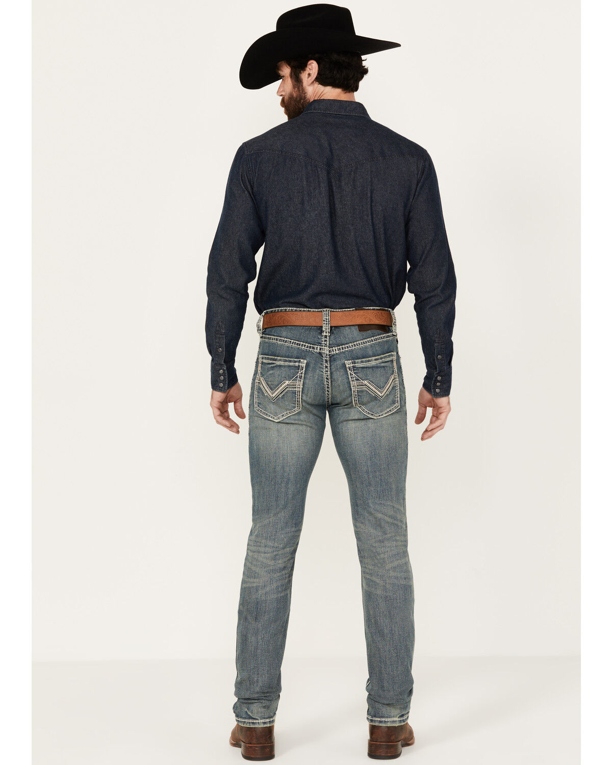 Image #1 - Rock & Roll Denim Men's Rifle Medium Vintage Wash Skinny Reflex Jeans, Medium Wash, hi-res