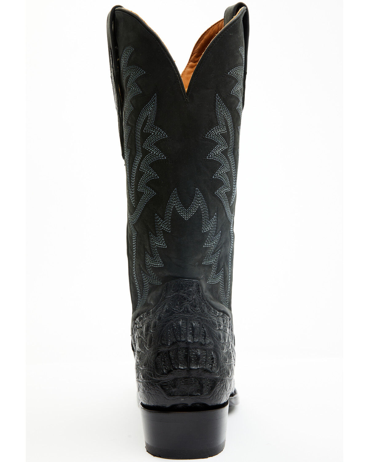 Image #5 - El Dorado Men's Exotic Caiman Western Boots - Round Toe, Black, hi-res