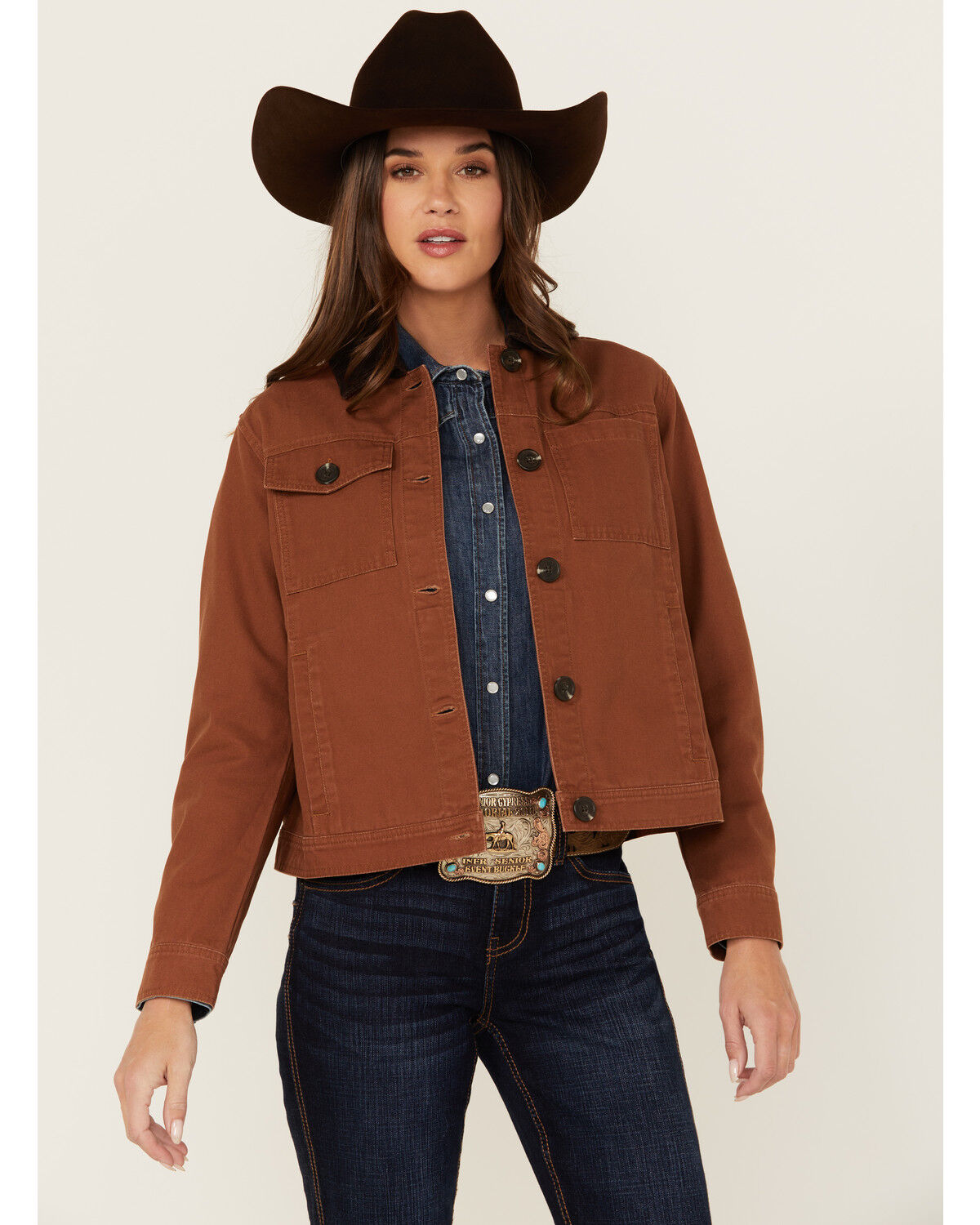 Image #1 - Shyanne Women's Underwood Canvas Barn Jacket, Lt Brown, hi-res