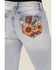 Driftwood Women's Light Wash High Rise Falling Sunflower Flare Jeans, Light Wash, hi-res