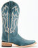 Image #2 - Corral Women's Distressed Embroidered Western Boots - Broad Square Toe , Blue, hi-res