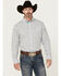 Image #1 - George Strait by Wrangler Plaid Print Long Sleeve Button-Down Stretch Western Shirt, White, hi-res