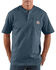 Image #2 - Carhartt Men's Solid Short Sleeve Henley Work Shirt, , hi-res