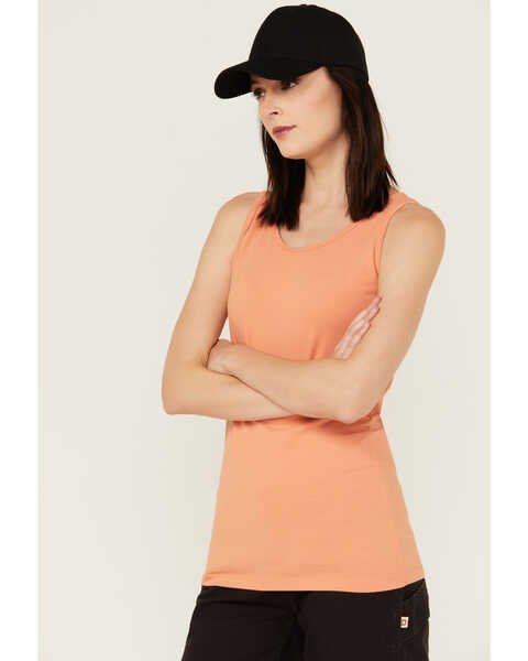 Image #2 - Dovetail Workwear Women's Solid Tank , Light Orange, hi-res
