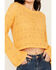Image #3 - Beyond The Radar Women's Long Sleeve Cropped Knit Sweater , Orange, hi-res