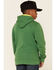 John Deere Boys' Trademark Logo Sleeve Graphic Hooded Sweatshirt , Green, hi-res