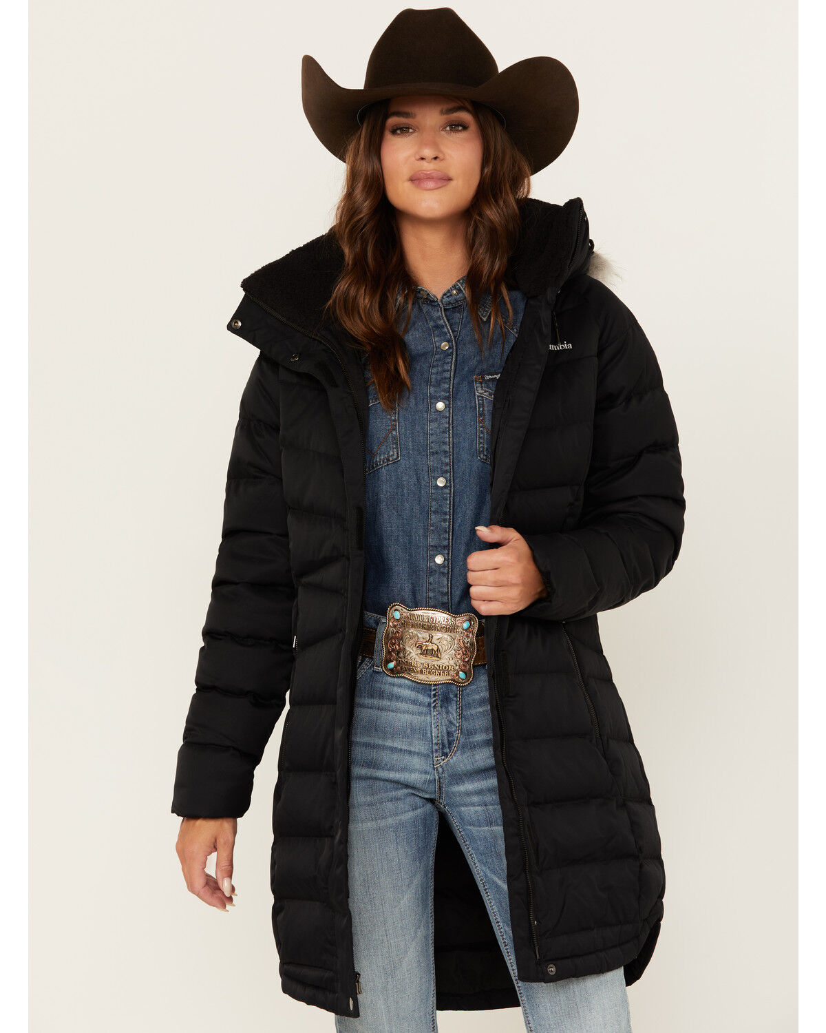 Image #1 - Columbia Women's Belle Isle™ Mid Down Jacket, Black, hi-res