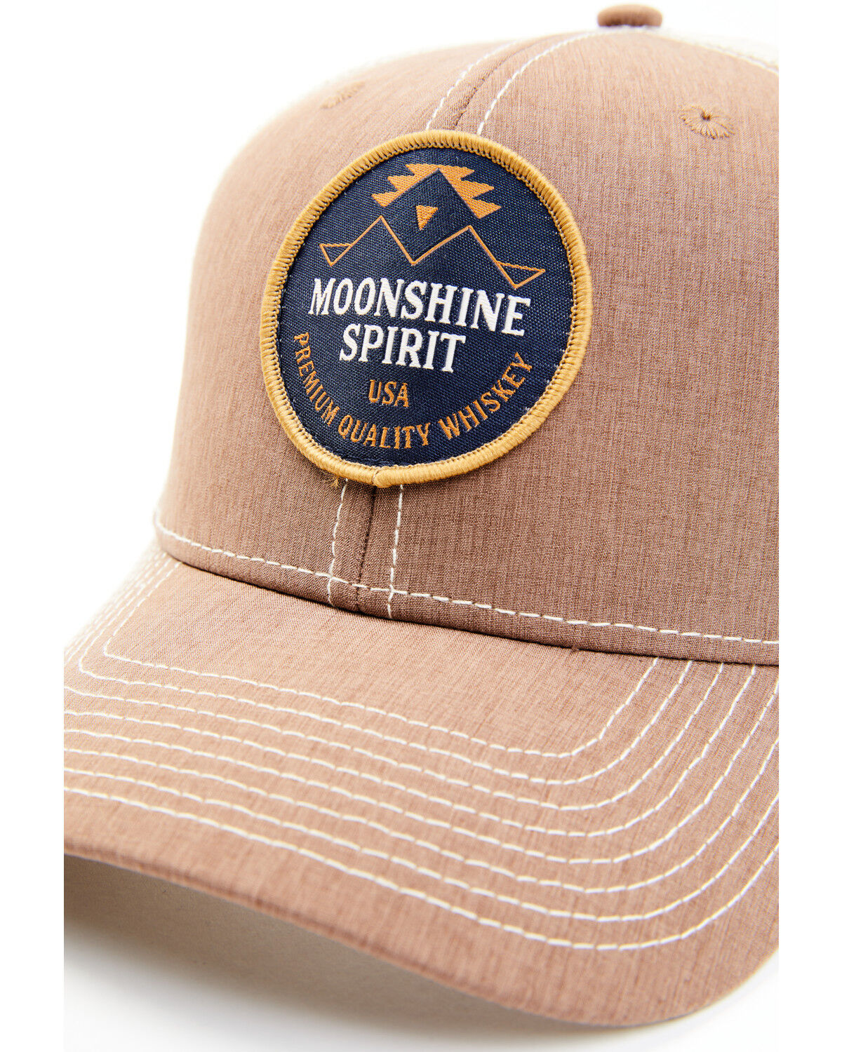 Image #2 - Moonshine Spirit Men's Brown Southwestern Circle Logo Patch Mesh-Back Ball Cap, Brown, hi-res