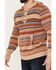 Pendleton Men's Medallion Striped Hooded Pullover, Tan, hi-res