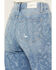 Image #4 - Ceros Women's Medium Wash High Rise Paisley Printed Wide Leg Straight Stretch Jeans, Medium Wash, hi-res