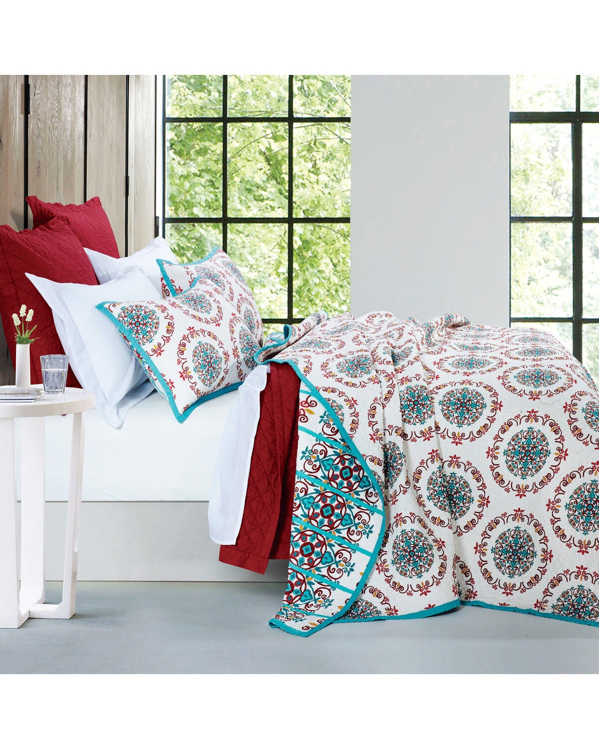 HiEnd Accents Multi Sonora Twin Quilt Bed Set - 2 Piece, Multi, hi-res