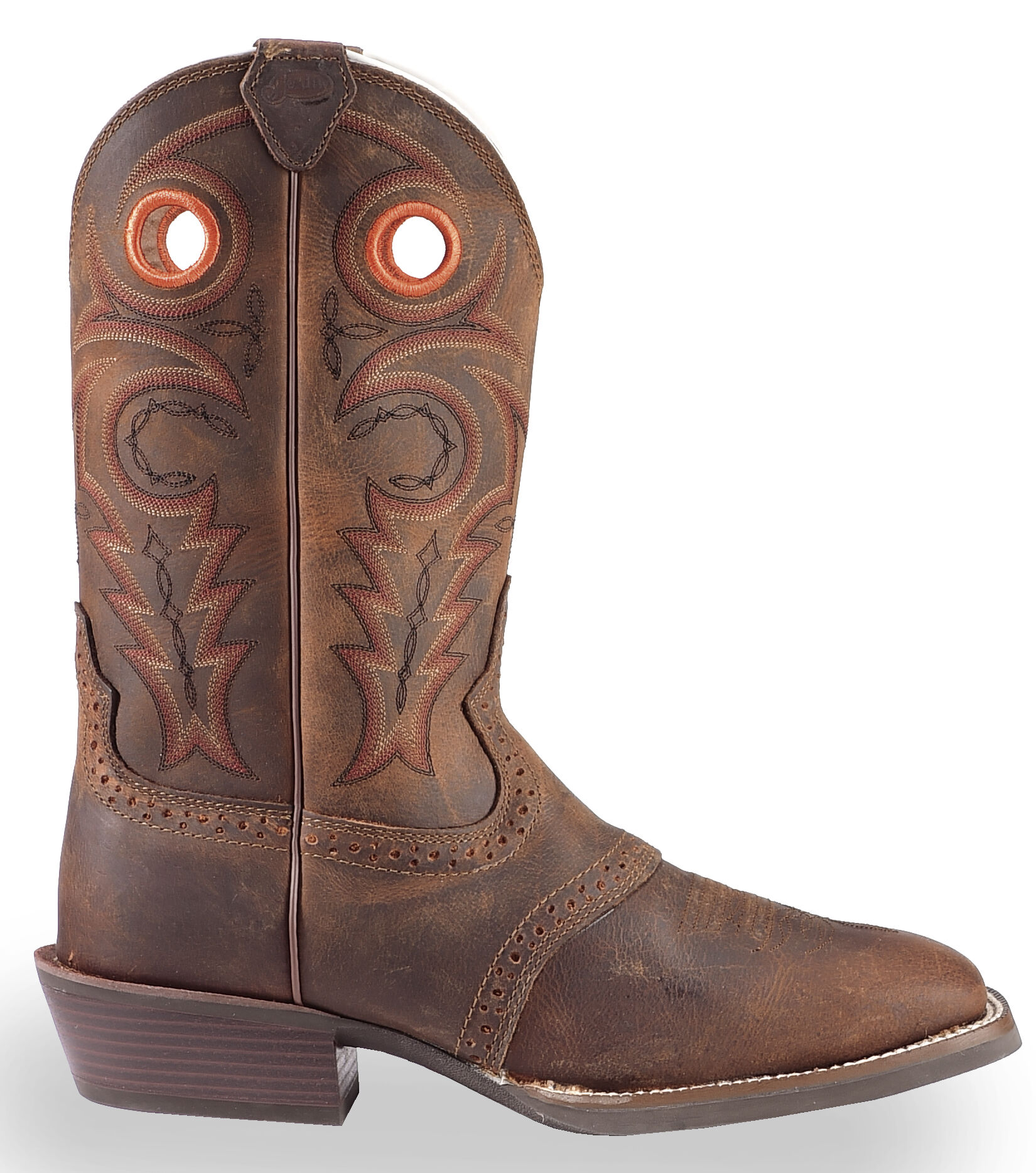 justin silver collection square toe boots
