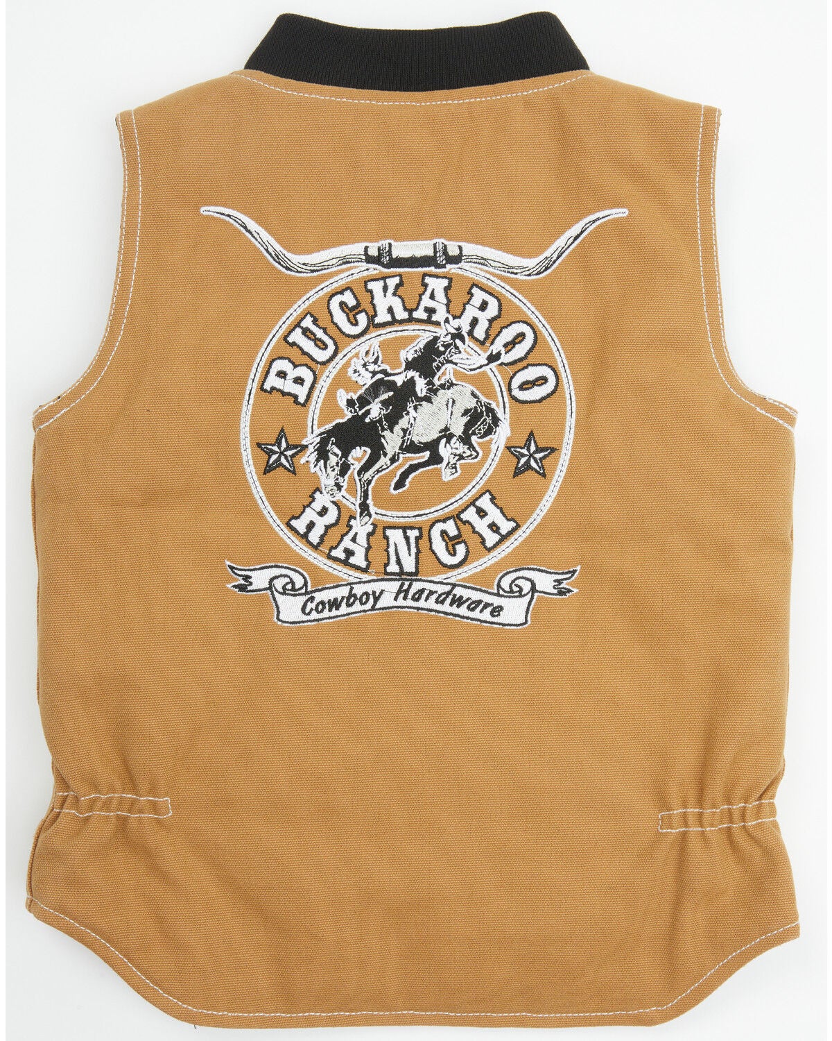 Image #3 - Cowboy Hardware Toddler Boys' Buckaroo Ranch Canvas Vest, Camel, hi-res