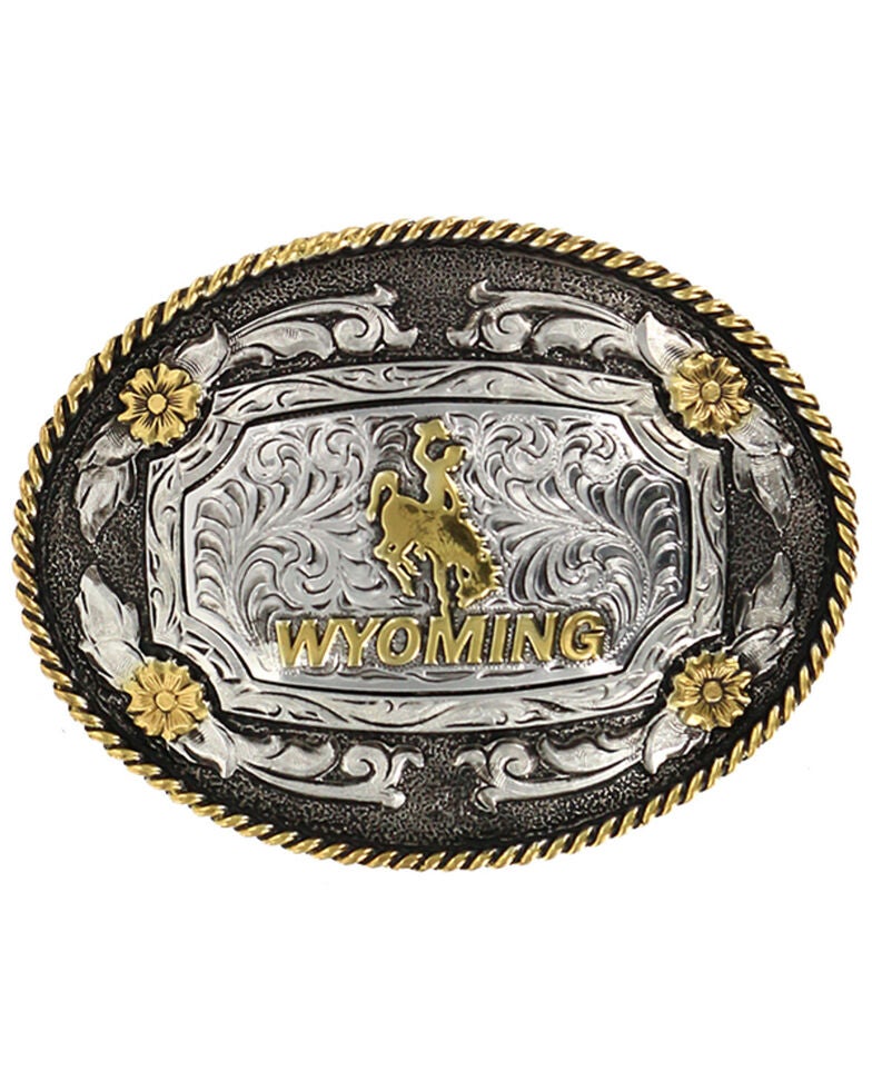 Cody James Men's Oval Wyoming Belt Buckle Sheplers