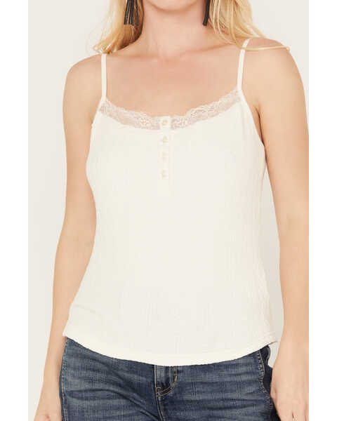 Image #3 - Idyllwind Women's Ella Texture Cable Tank Top, Ivory, hi-res