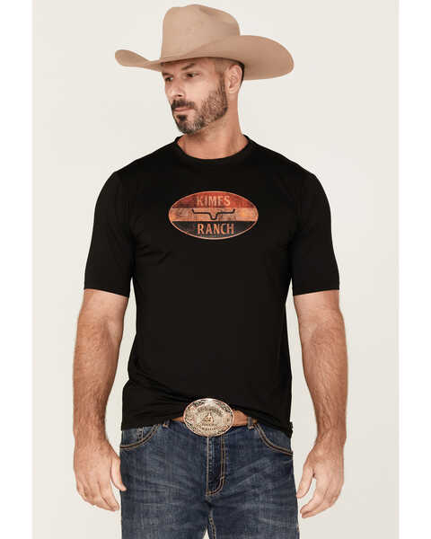 Image #1 - Kimes Ranch Men's American Standard Tech T-Shirt, Black, hi-res