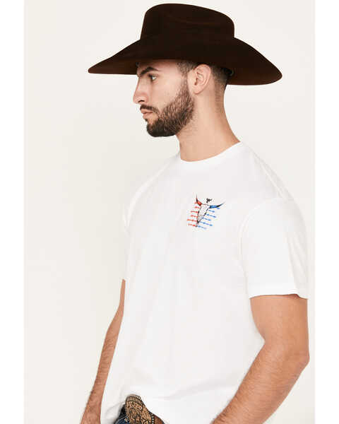 Image #2 - Cowboy Hardware Men's Boot Barn Exclusive Live Free Short Sleeve Graphic T-Shirt , White, hi-res