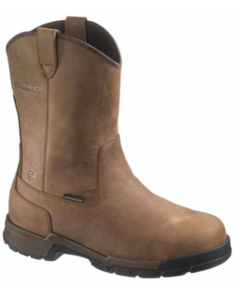 Wolverine Men's Waterproof Western Work Boots - Composite Toe, Brown, hi-res