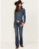 Image #1 - Wrangler Women's Medium Wash Retro Mae Jeans , Blue, hi-res