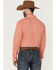 RANK 45 Men's Calgary Geo Print Long Sleeve Button Down Western Shirt , Red, hi-res