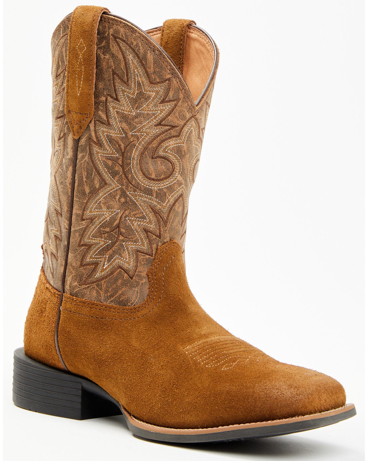 Cody James Men's Badge Xero Gravity&trade; Roughout Western Boots - Broad Square Toe, Brown, hi-res
