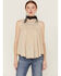 Wild Moss Women's Crochet Studded Yoke Flowy Tank Top, Cream, hi-res