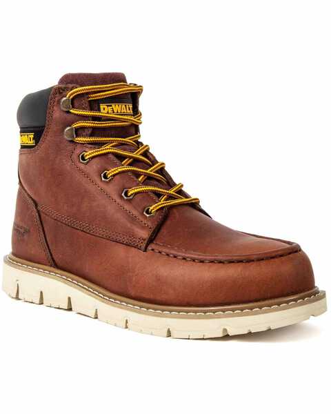 Image #1 - DeWalt Men's Flex Lace-Up Work Boots - Moc Toe, Wheat, hi-res