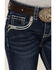 Image #4 - Shyanne Girls' Dark Wash Horseshoe Pocket Bootcut Stretch Denim Jeans, Medium Wash, hi-res