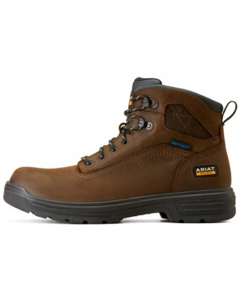 Image #2 - Ariat Men's Turbo 6" Waterproof Work Boots - Round Toe , Brown, hi-res
