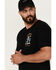Image #3 - Riot Society Men's Boot Barn Exclusive Lost in Paradise Short Sleeve Graphic T-Shirt, Black, hi-res