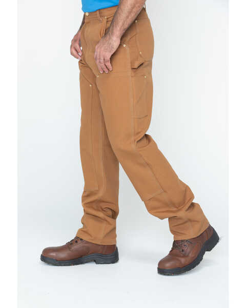 Image #3 - Carhartt Double Duck Dungaree Fit Khaki Work Jeans - Big, Brown, hi-res