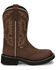 Justin Women's Inji Western Boots - Round Toe, Distressed Brown, hi-res