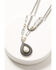 Image #1 - Shyanne Women's White Stone Teardrop Layered Necklace, White, hi-res