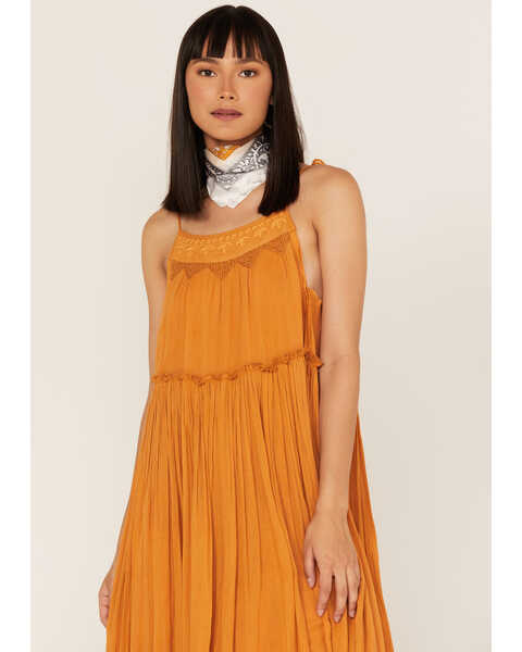 Talisman Women's Raja Sleeveless Midi Dress, Orange, hi-res