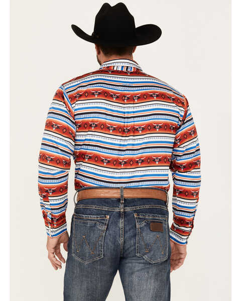 Image #4 - Ariat Men's Pratt Southwestern Striped Print Long Sleeve Snap Western Shirt, Multi, hi-res