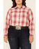Image #3 - Ariat Women's Billie Jean Plaid Long Sleeve Western Core Shirt - Plus, Red, hi-res