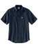 Image #1 - Carhartt Men's Rugged Flex Rigby Short Sleeve Work Shirt - Tall , Navy, hi-res