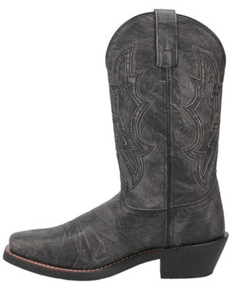 Image #3 - Laredo Men's 12" Inlay Western Performance Boots - Square Toe, Charcoal, hi-res