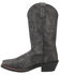 Image #3 - Laredo Men's 12" Inlay Western Performance Boots - Square Toe, Charcoal, hi-res
