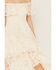 Shyanne Women's Off-Shoulder Tiered Lace Dress, Cream, hi-res
