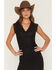 Image #1 - Shyanne Women's Lizlane Lace Short Sleeve Shirt, Black, hi-res