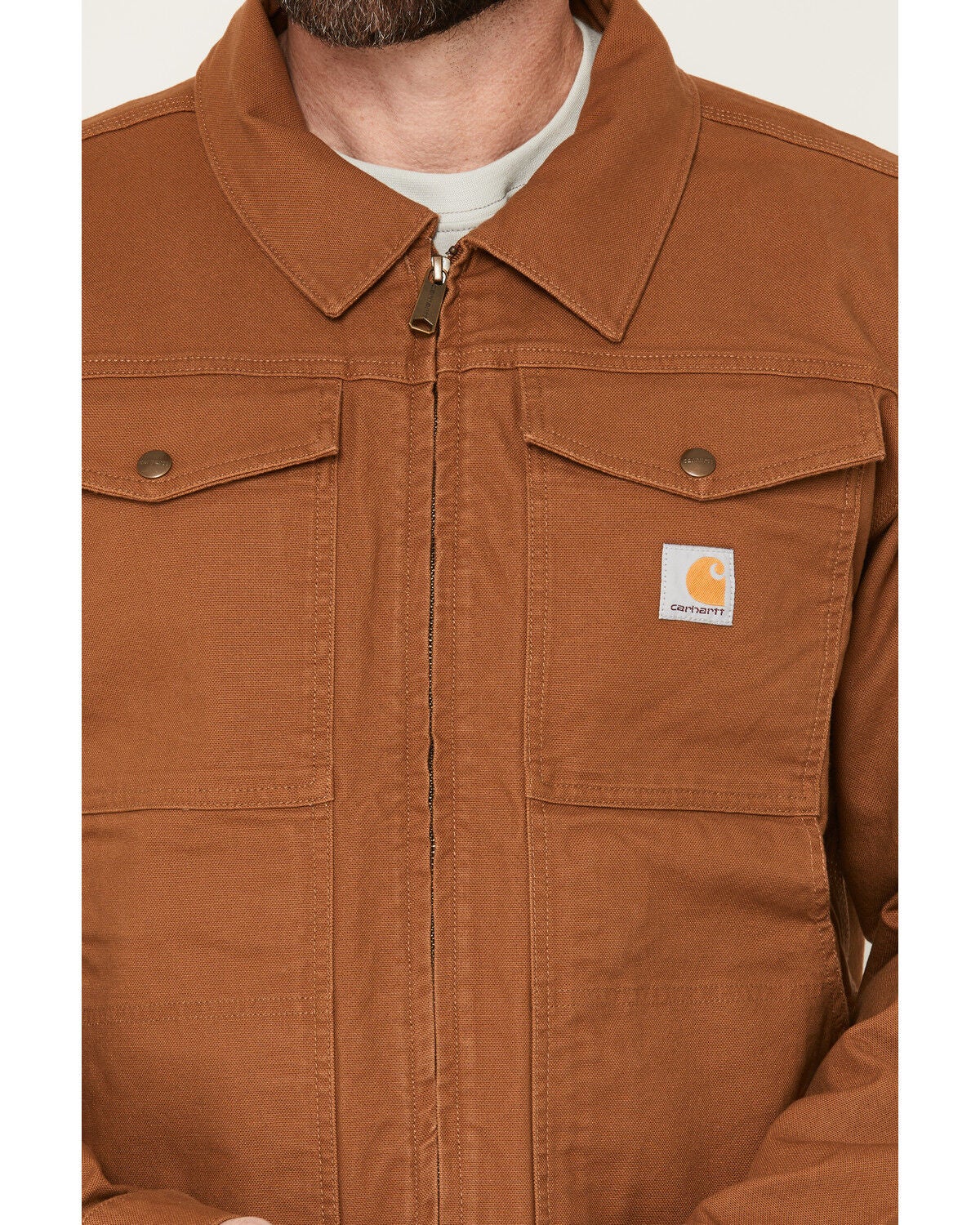 Image #3 - Carhartt Men's Rugged Flex Relaxed Fit Duck Shell Jacket, Brown, hi-res